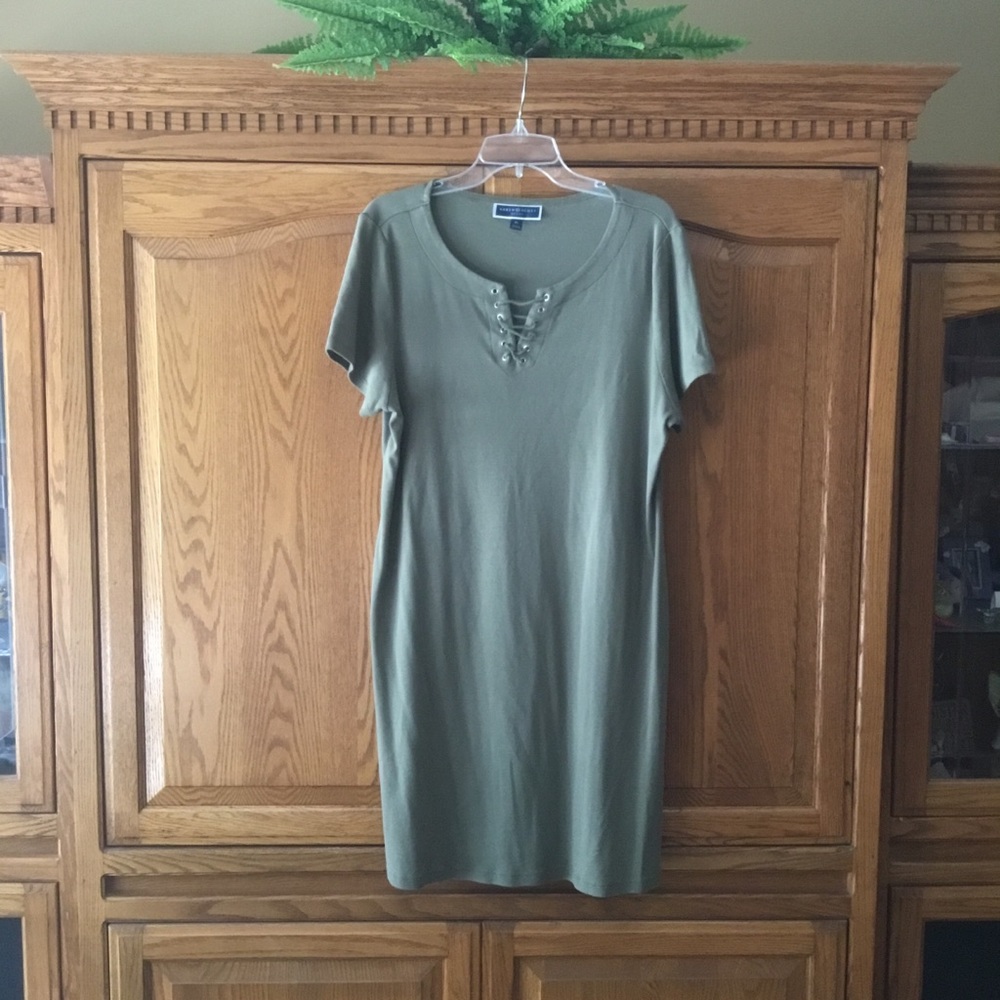 Olive green dress
